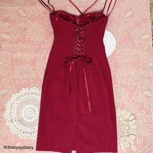 Lace up cocktail dress Express NWOT